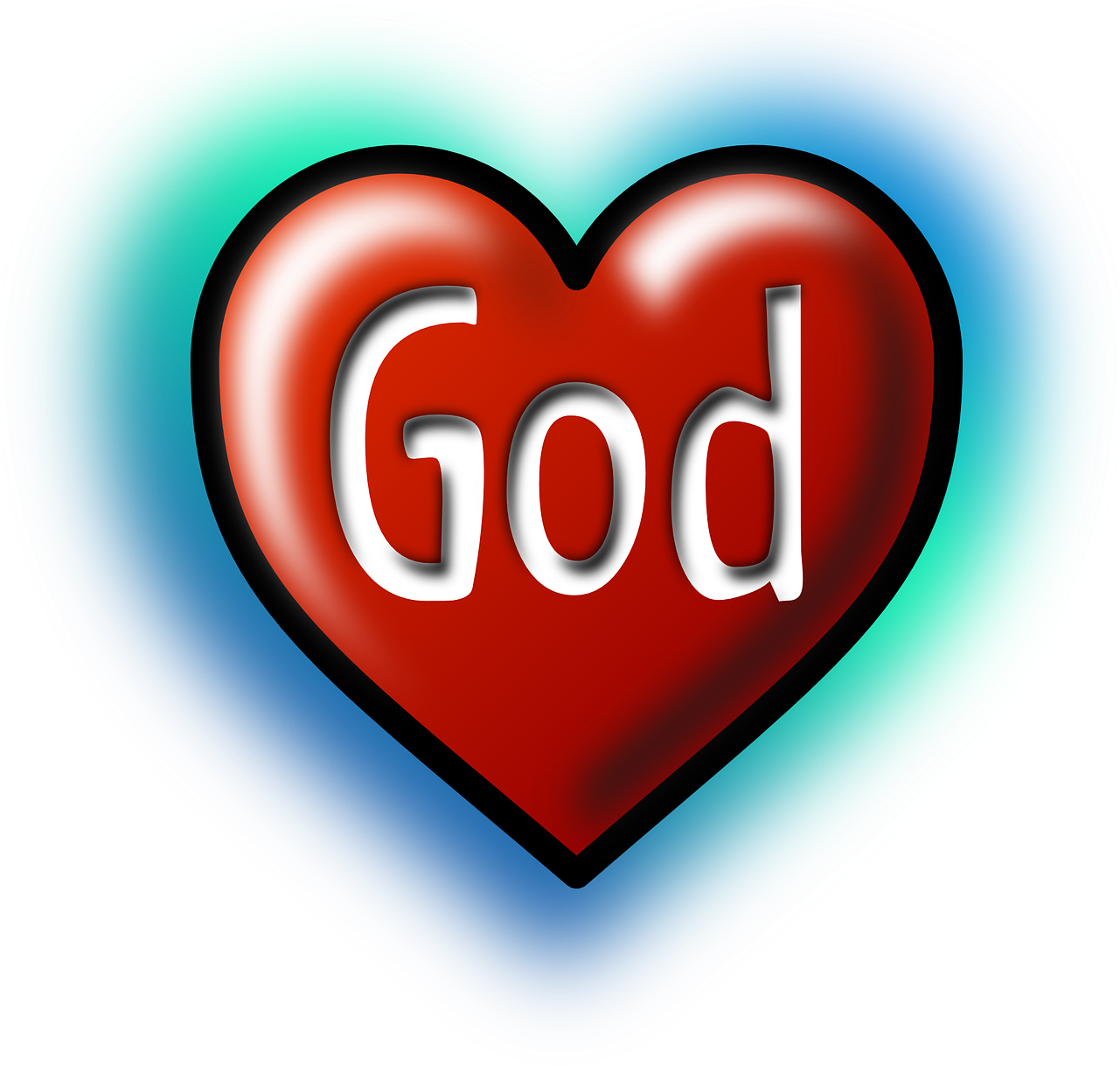Power Of Praying Clipart - God Lives In Our Heart (1280x1226)