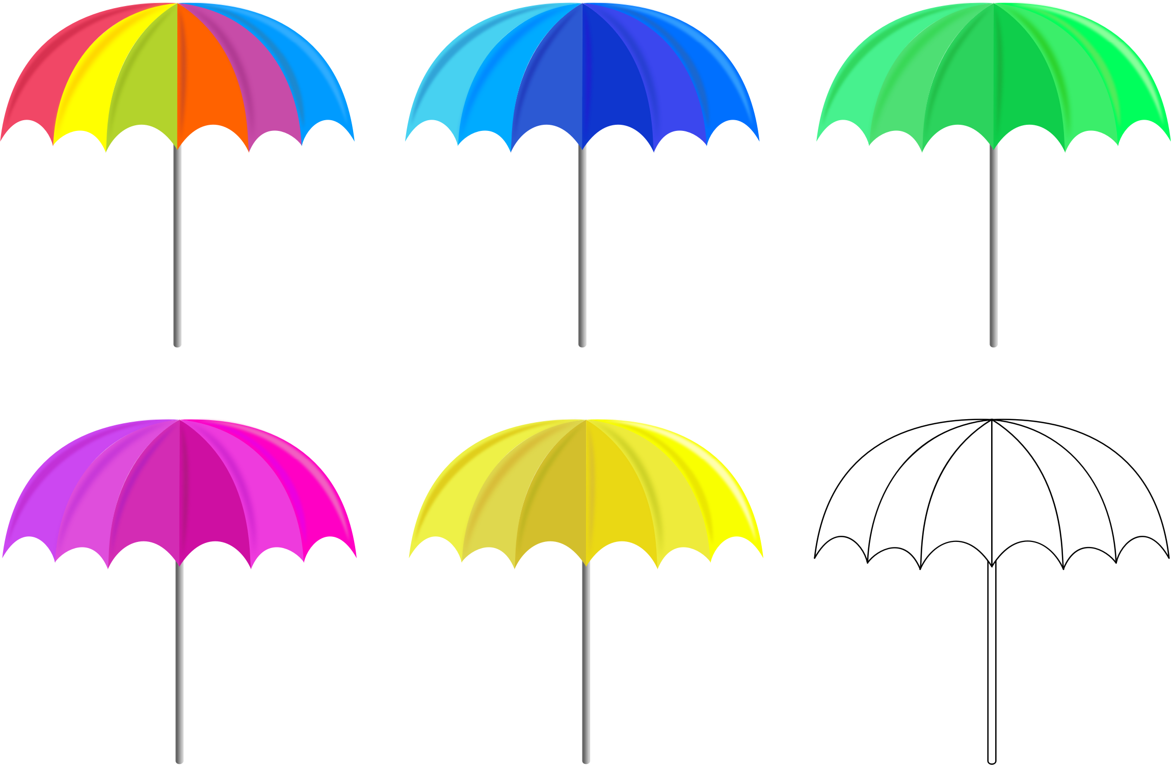 Big Image - Multi Colored Umbrellas (2298x1502)