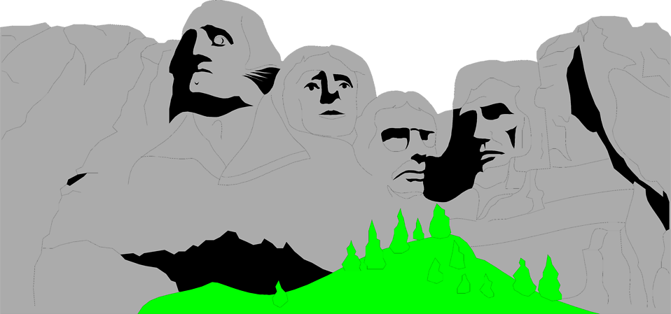 Mount Rushmore In South Dakota Clipart - Mount Rushmore Clipart No Background (958x449)