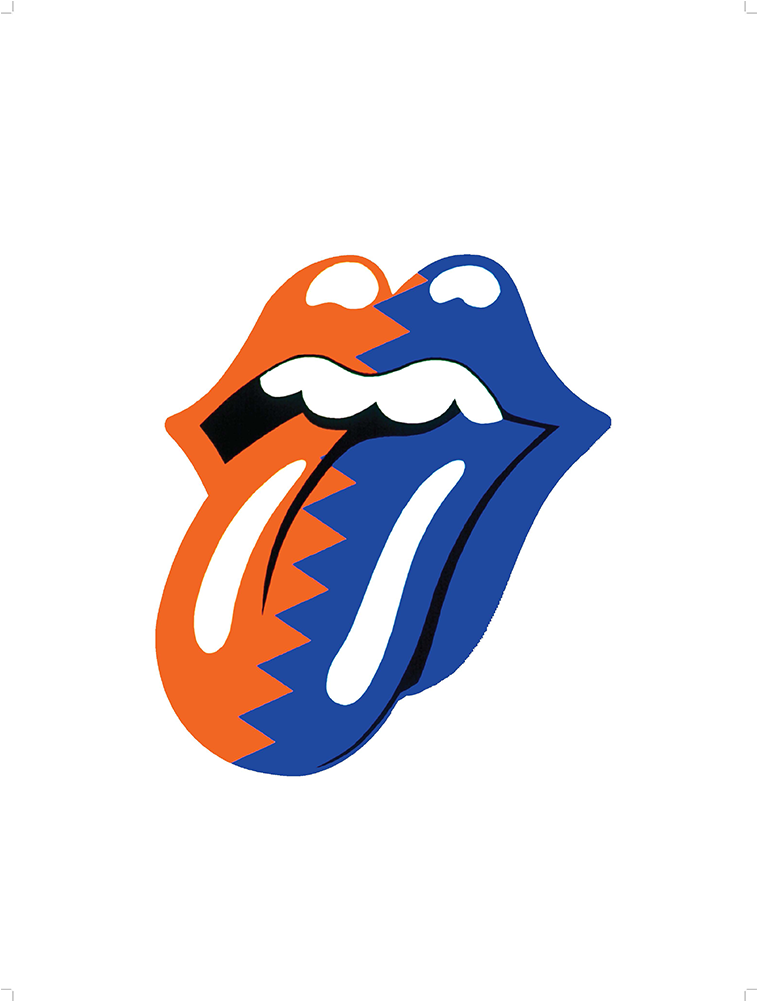 Steel Wheels Tongue 1989 Lithograph - Beatles And Rolling Stones Logos (1000x1000)