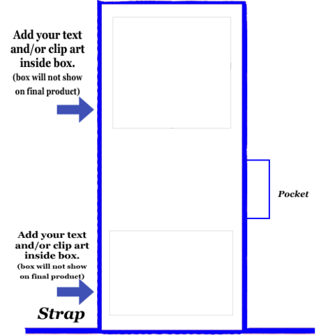 Customizable Lounge Chair Cover With Blue Trim - Diagram (480x480)