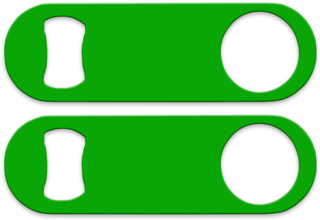 Green Background 5" Medium Speed Opener - Green (500x500)