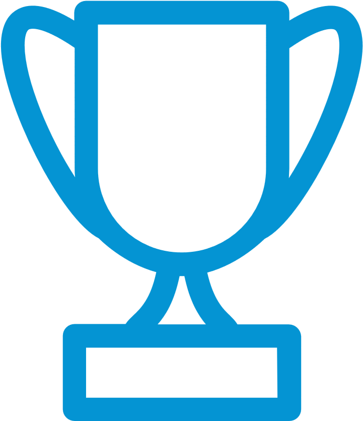 Stock Vector Customizable Fleet Management Solutions - Trophy Icon Blue Png (1680x837)