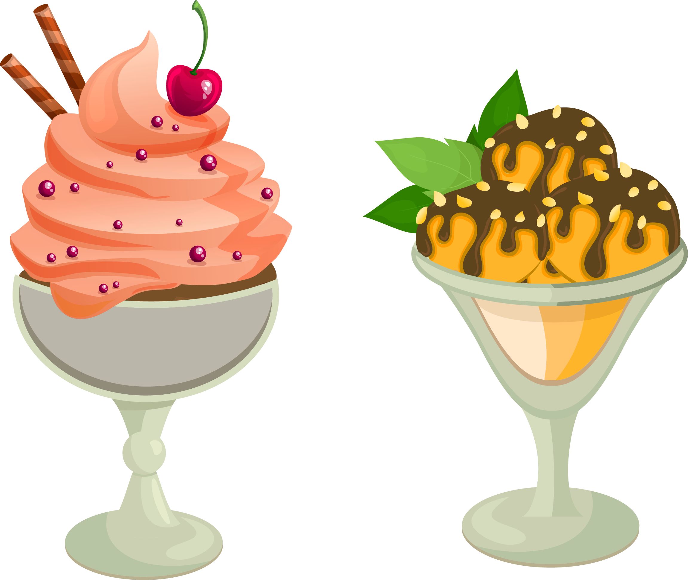 Ice Cream Cone Milkshake Sundae - Happy National Frozen Yogurt Day, With Vanilla (2302x1943)