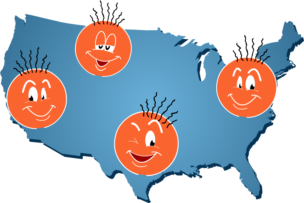 Arpy Faces Scattered On A Map Of The United States - Equal Rights Amendment Ratification (1032x698)