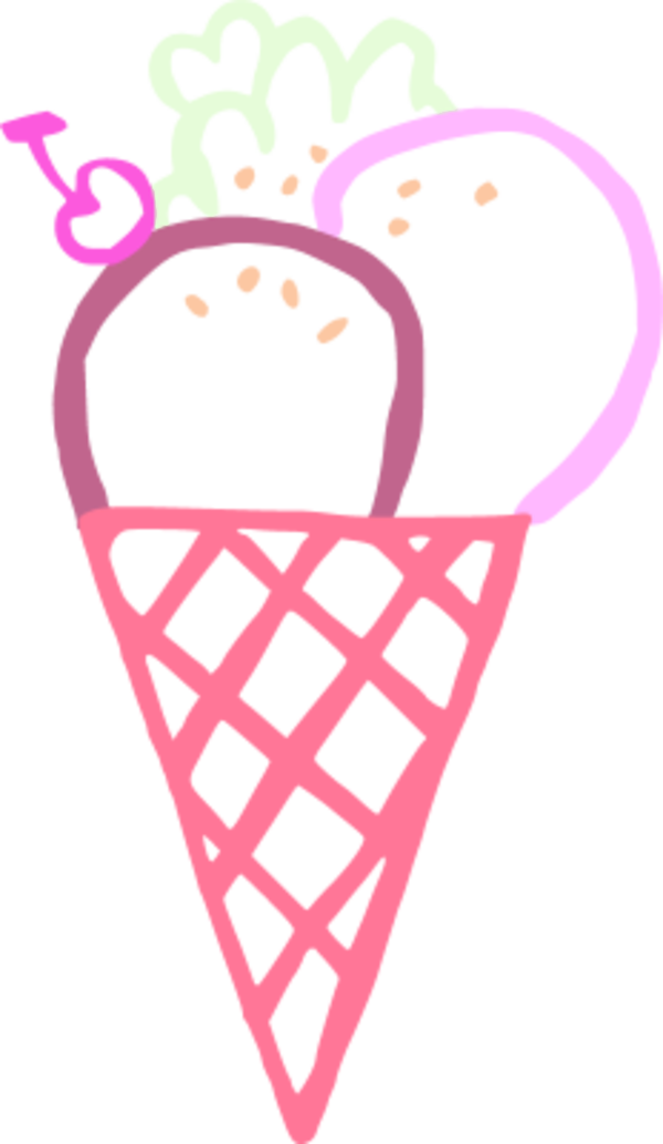 Ice Cream Cone - Ice Cream Cone Clip Art (600x1034)