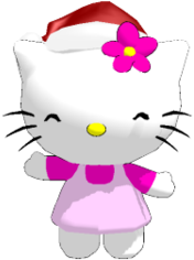 [mmd] Hello Kitty With Santa Claus Hat By Marcospower1996 - Cartoon (600x338)
