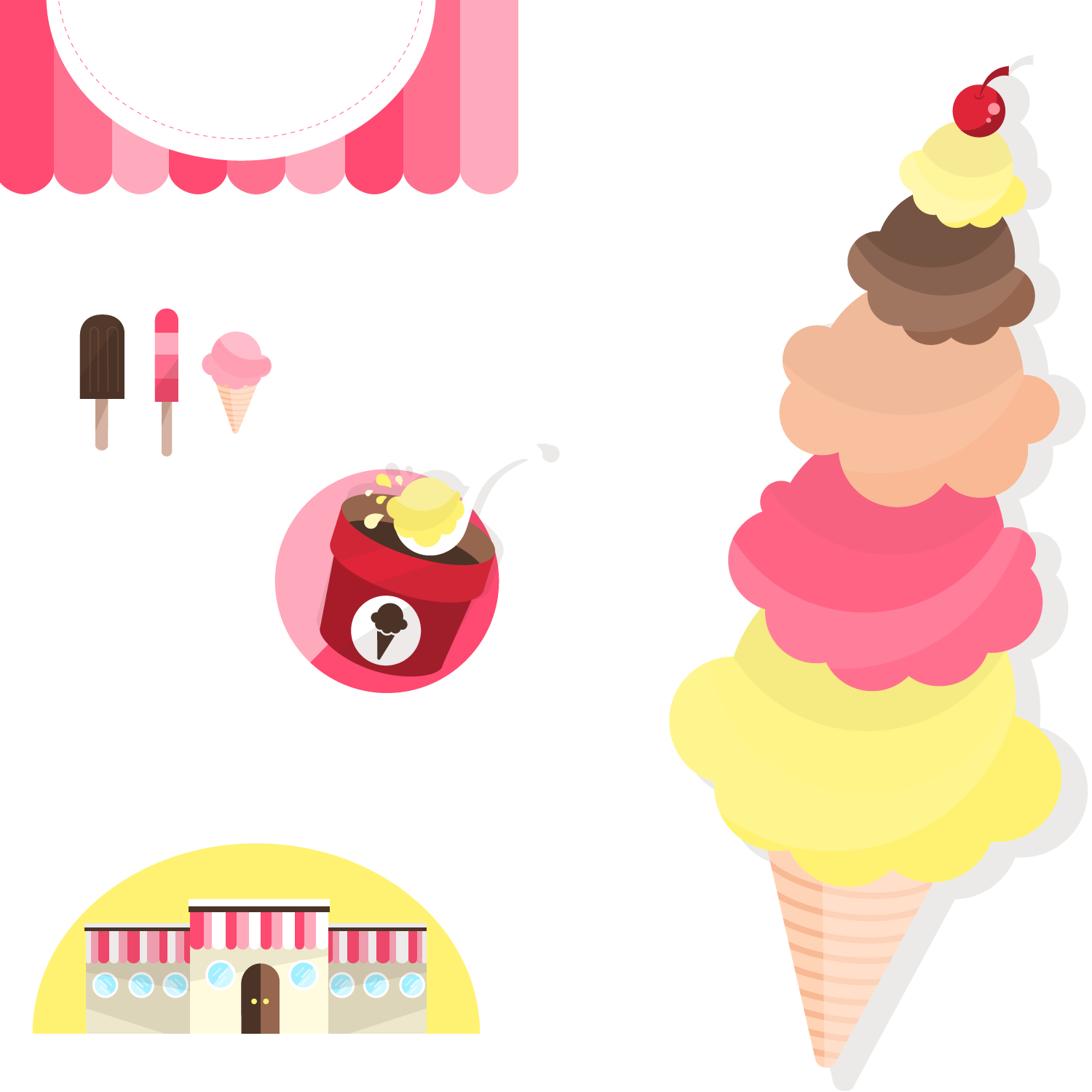 Chocolate Ice Cream Ice Pop Milk - Vector Graphics (1500x1500)