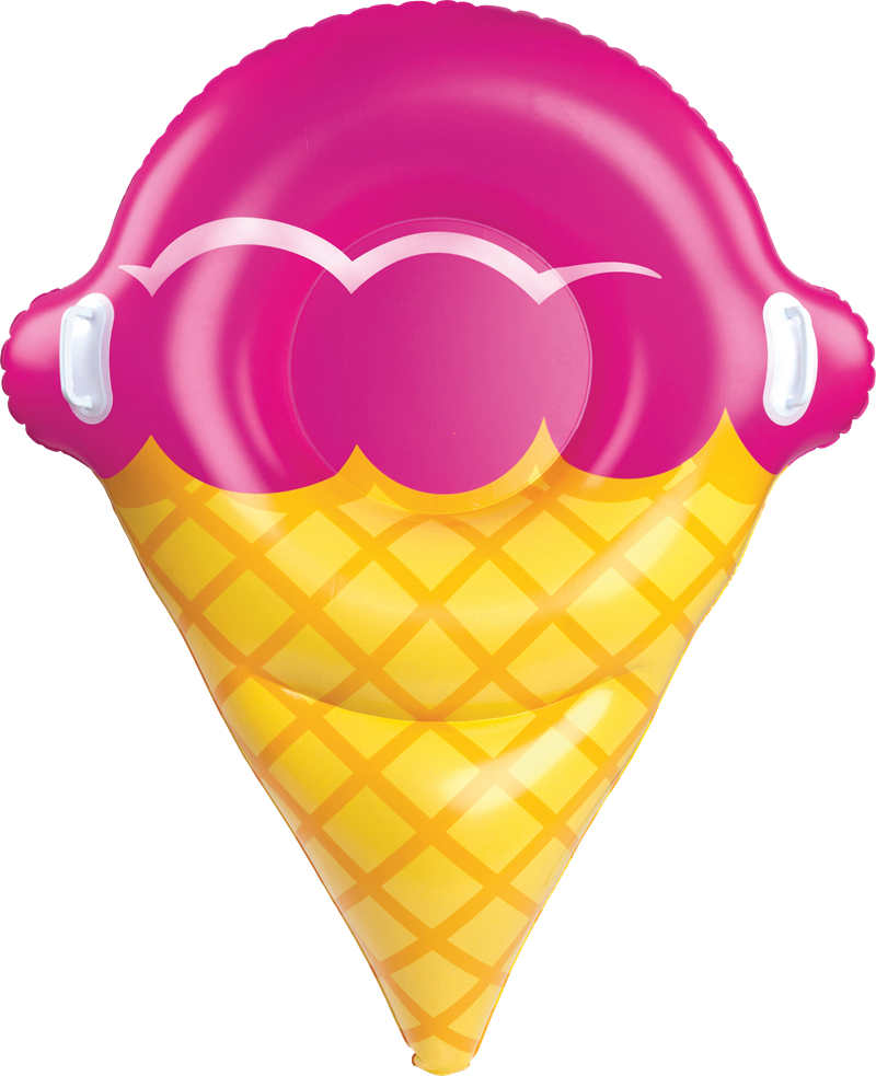 Snow Tube Ice Cream - Big Mouth Giant Ice Cream Cone Snow Tube Ride On (800x983)