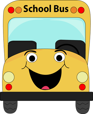 Of Cartoon Schools - Front Of School Bus Clipart (329x400)