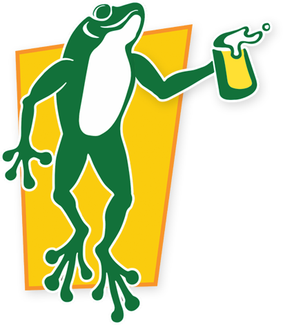 Area Attractions At The Whimsical Pig - Hoppin Frog Beer Logo (410x471)