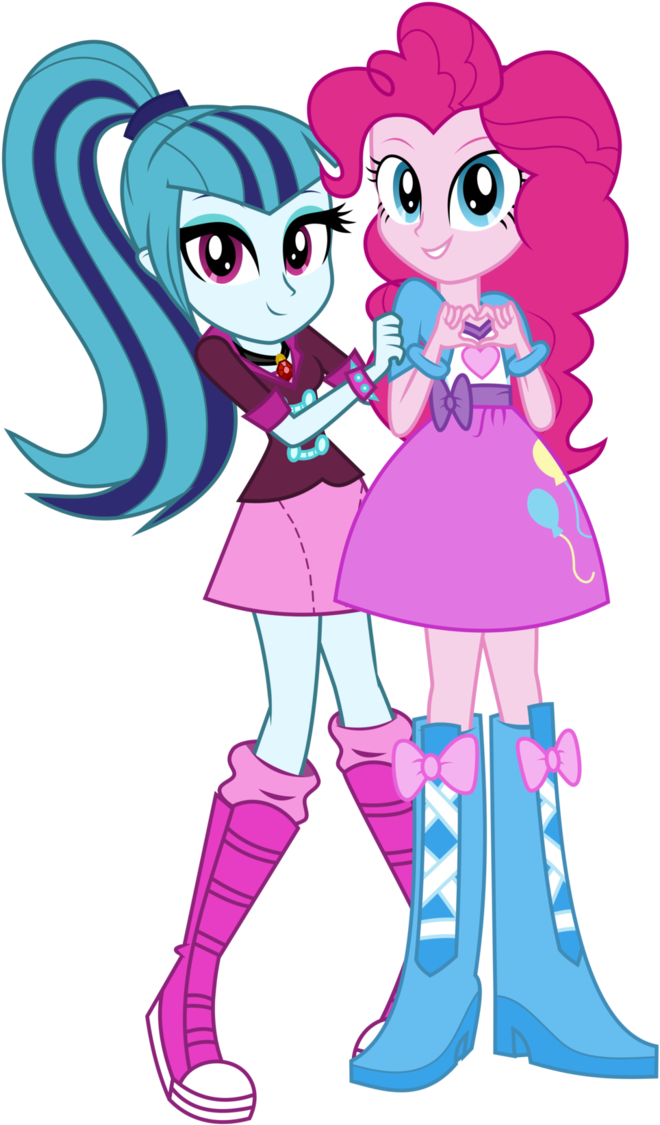 Peekaboo By Bubblestormx - Sonata Dusk And Pinkie Pie (701x1140)