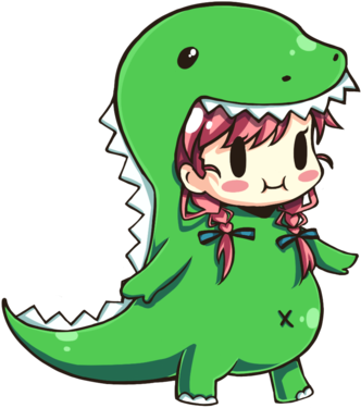 Dino - Cute Chibi Dino Girl (400x400)