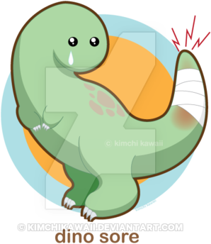 Dino Sore By Kimchikawaii - Sticker (400x400)