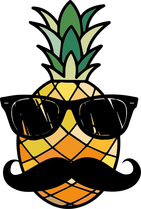 Acerca De Tumblr - Black And White Pineapple (481x711)