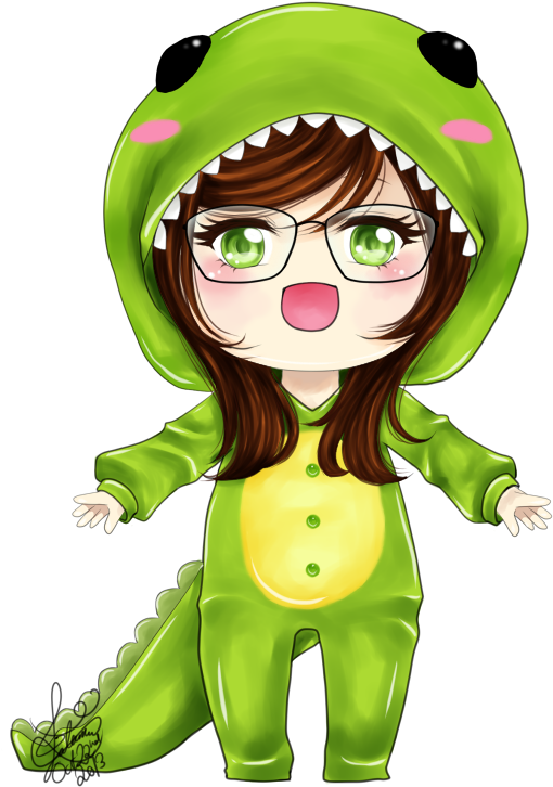Chibi Dinosaur By Misaki-92 On Deviantart - Drawing (850x977)