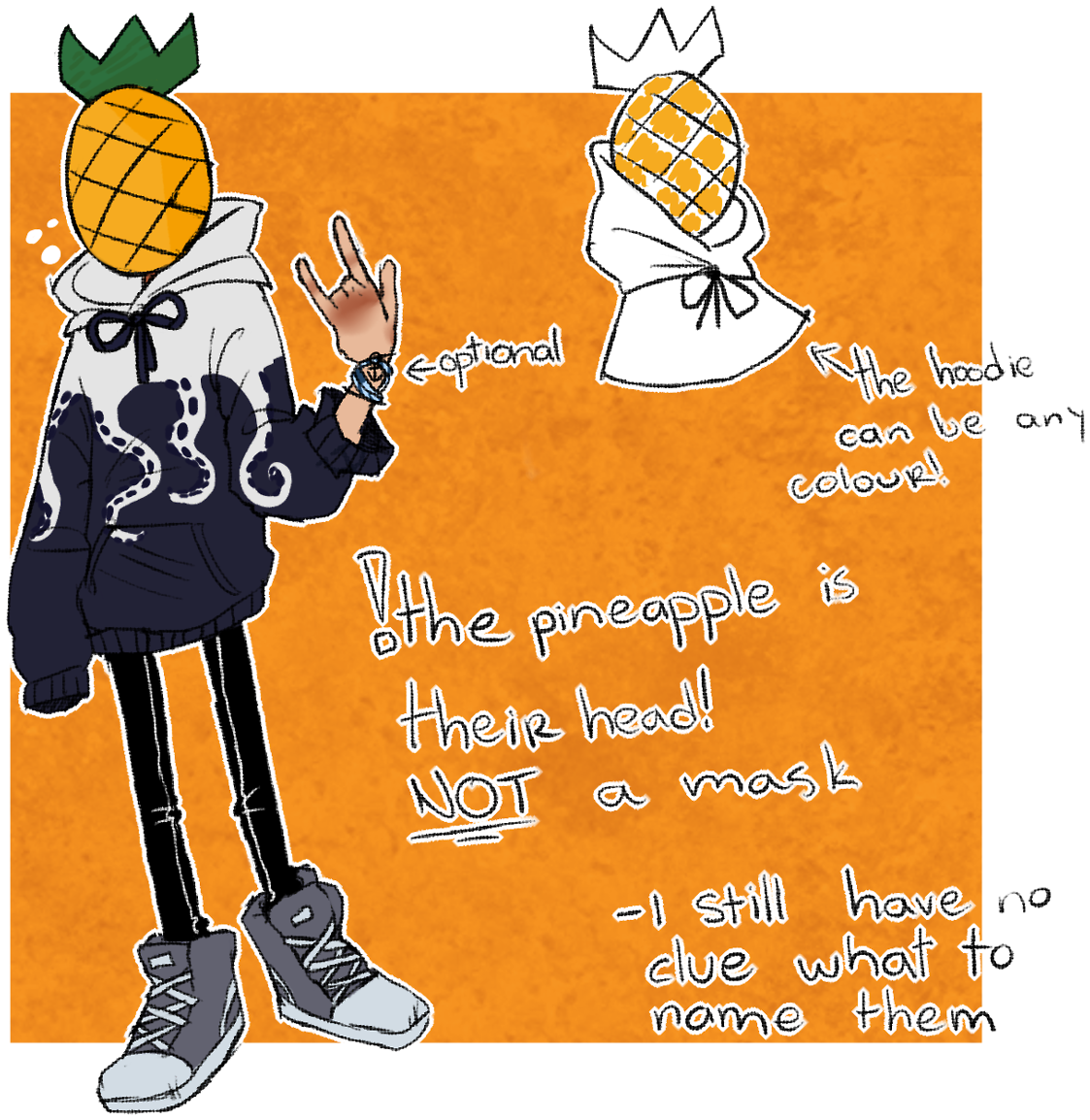Oc Persona Art Pineapple Pineapple Head Thegunsandrosses - Cartoon (1280x1188)