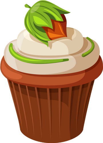 Cupcake Png, Noisette - Cake (360x500)