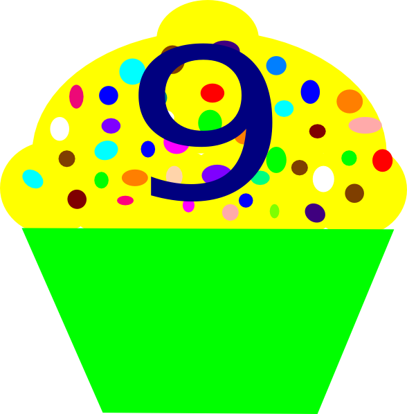 Cupcake 9 Clip Art At Clker - 9 Clip Art (588x598)