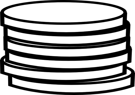 Penny Coloring Page Coins - Stack Of Coins Clip Art (476x333)