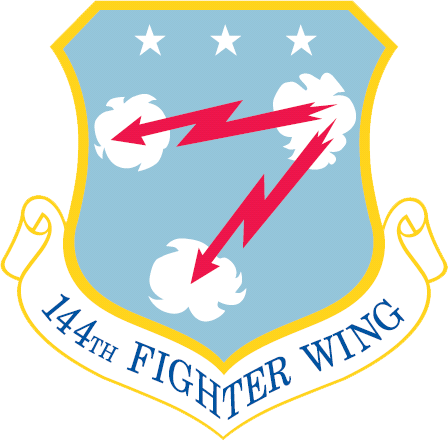 Insignia, 144th Fighter Wing - Air Force Materiel Command (448x441)