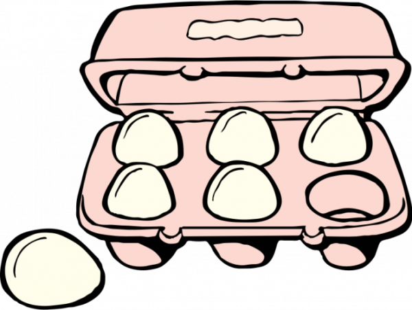 Eggs Clipart Black And White (664x500)