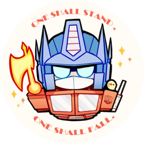 “ One Shall Stand, One Shall Fall - Cartoon (500x500)