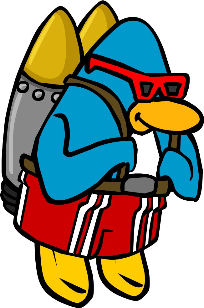 Jet Pack Surfer - Club Penguin With Jetpack (983x983)