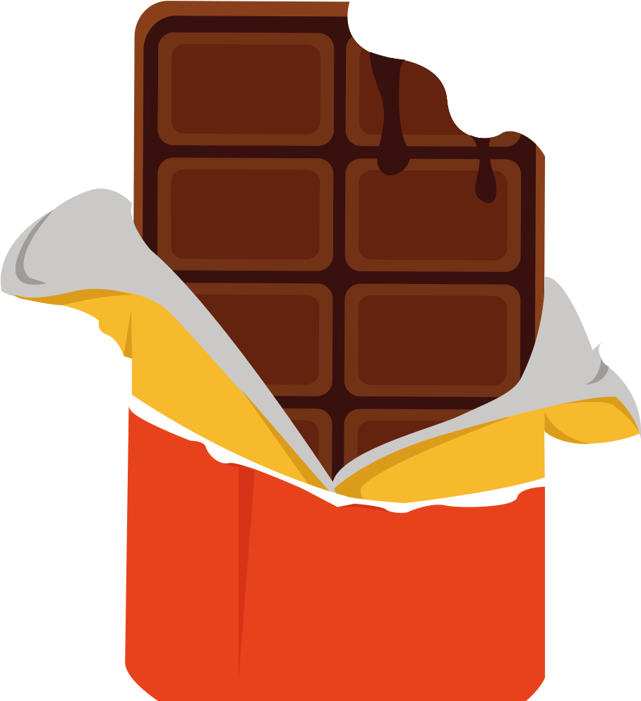 Chocolate Bar White Chocolate Chocolate Brownie - Chocolate Bar Cartoon (1000x1000)