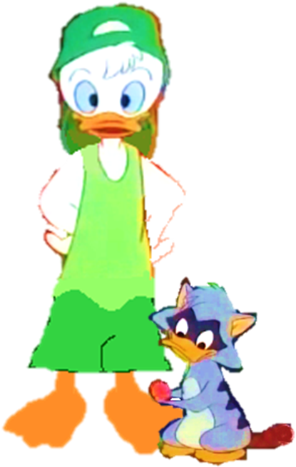 Louie Duck With His Pet Pugdaddy Quack Pack By 9029561 - Louie Quack Pack (465x714)