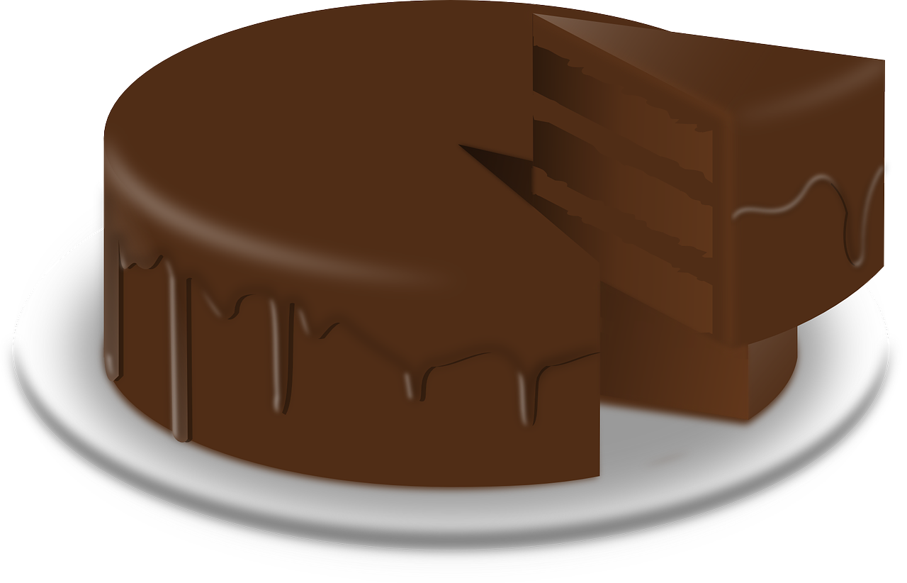 Chocolate Cake Clipart Small Cake - Chocolate Cake Clipart Free (1280x822)