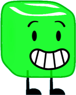 Green Ice Cube New Pose 1 - Object Shows Green Cube (390x407)