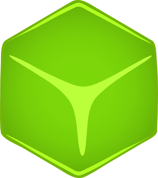 Green 3d Cube Clip Art At Clker - Cubo Verde Png (528x597)