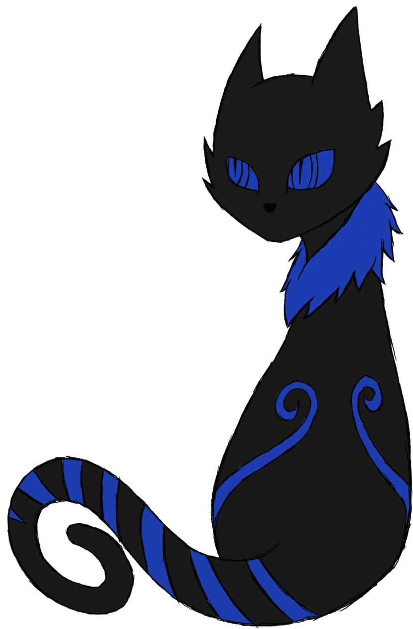 Black And Blue Cat By Kigabyte On Deviantart - Cat (900x1350)