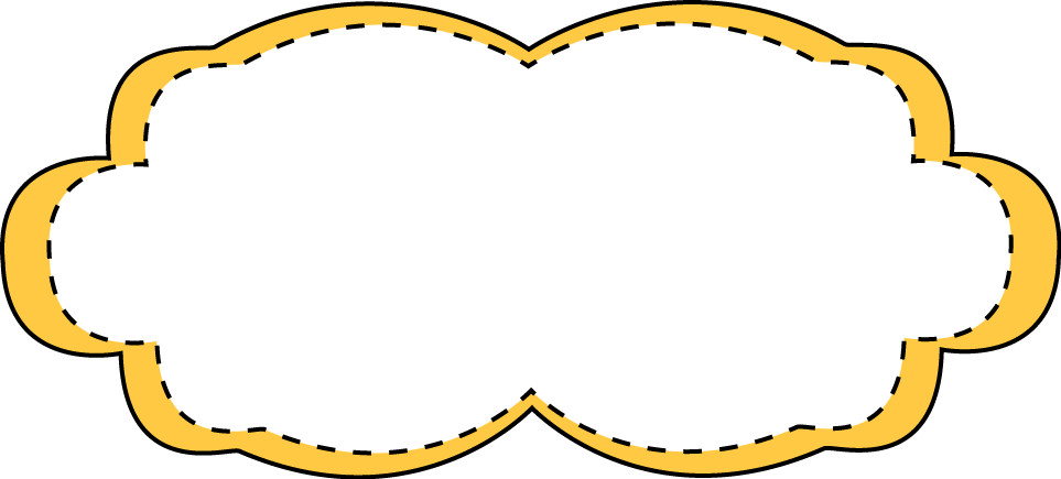 Yellow Stitched Frame - Frames Clip Art Borders Png (963x435)