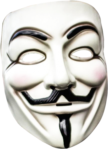White Anonymous Mask Png Transparent Image Png Images - Guy Fawkes Mask Png (500x632)