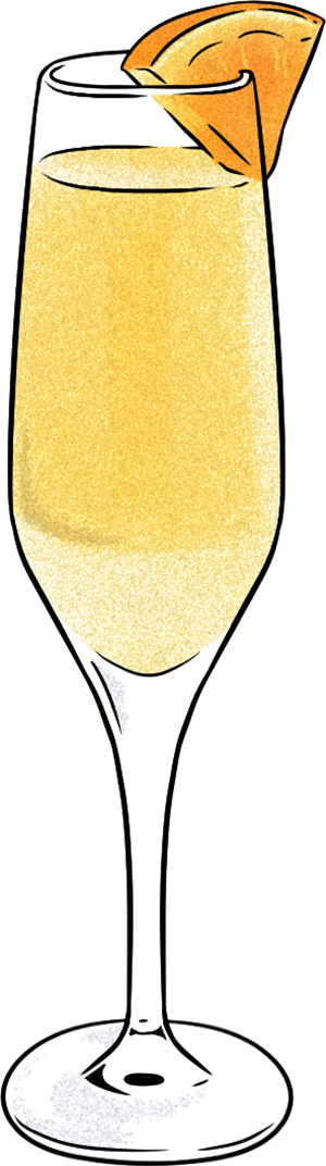 Pin Mimosa Clip Art - Mimosa And Bloody Mary Clip Art (300x1072)