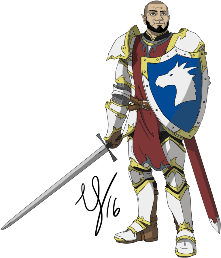 Trom, Paladin Of Bahamut By Yeski42 - Cartoon (848x942)