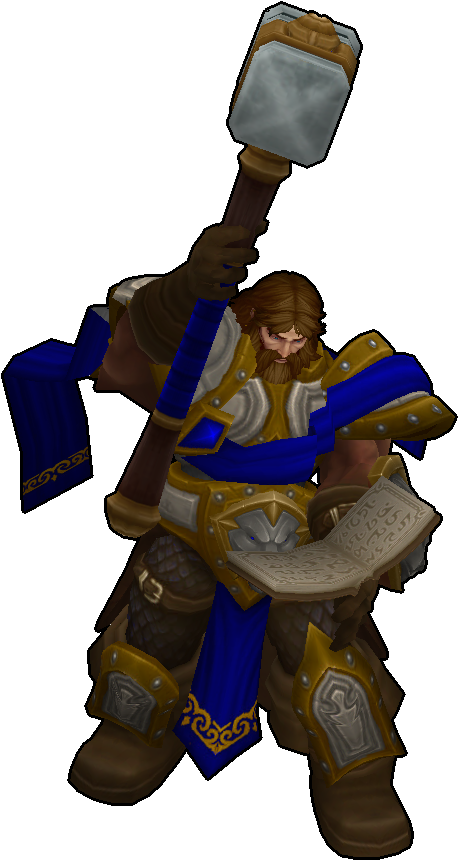 Hero Paladin - Warcraft 3 Paladin Model (506x878)
