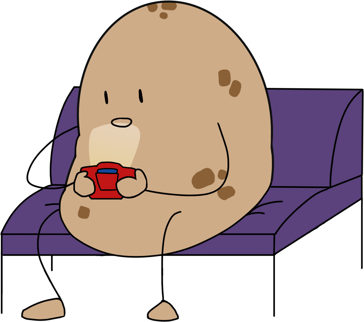 Are You Against Kids Sitting Down Like Potatoes All - Cartoon (1521x1325)