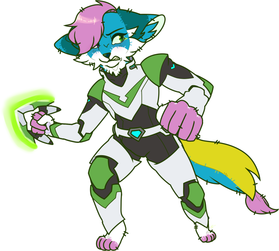 [ga / At] Green Paladin Raibi By Saiiorrr - Cartoon (943x847)