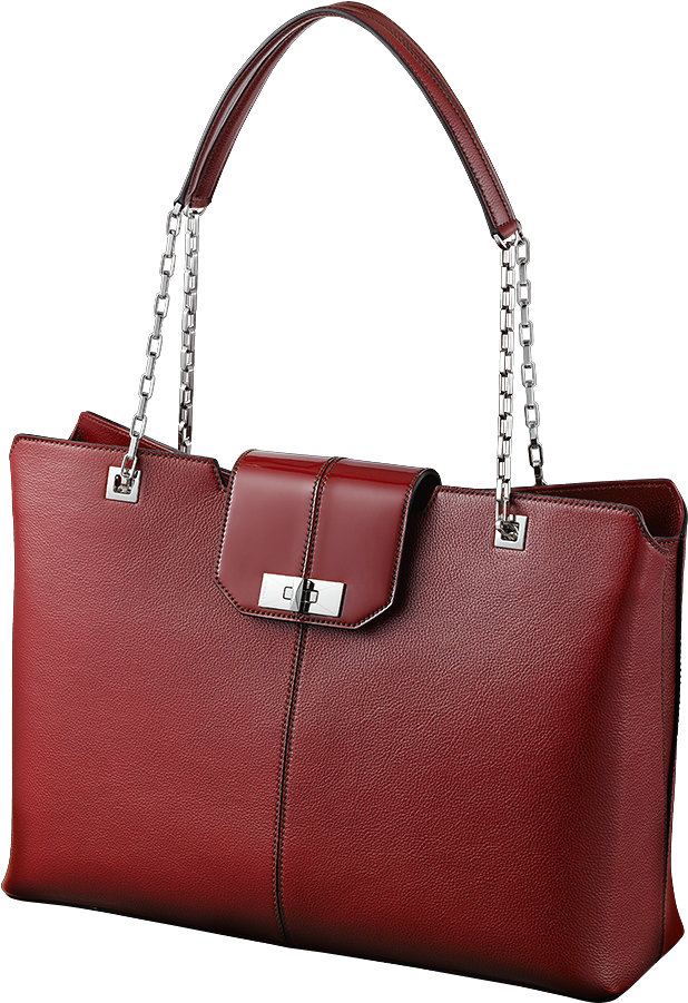 Red Cartier Handbag Tote Png Clip Art - Cartier Bags (641x922)