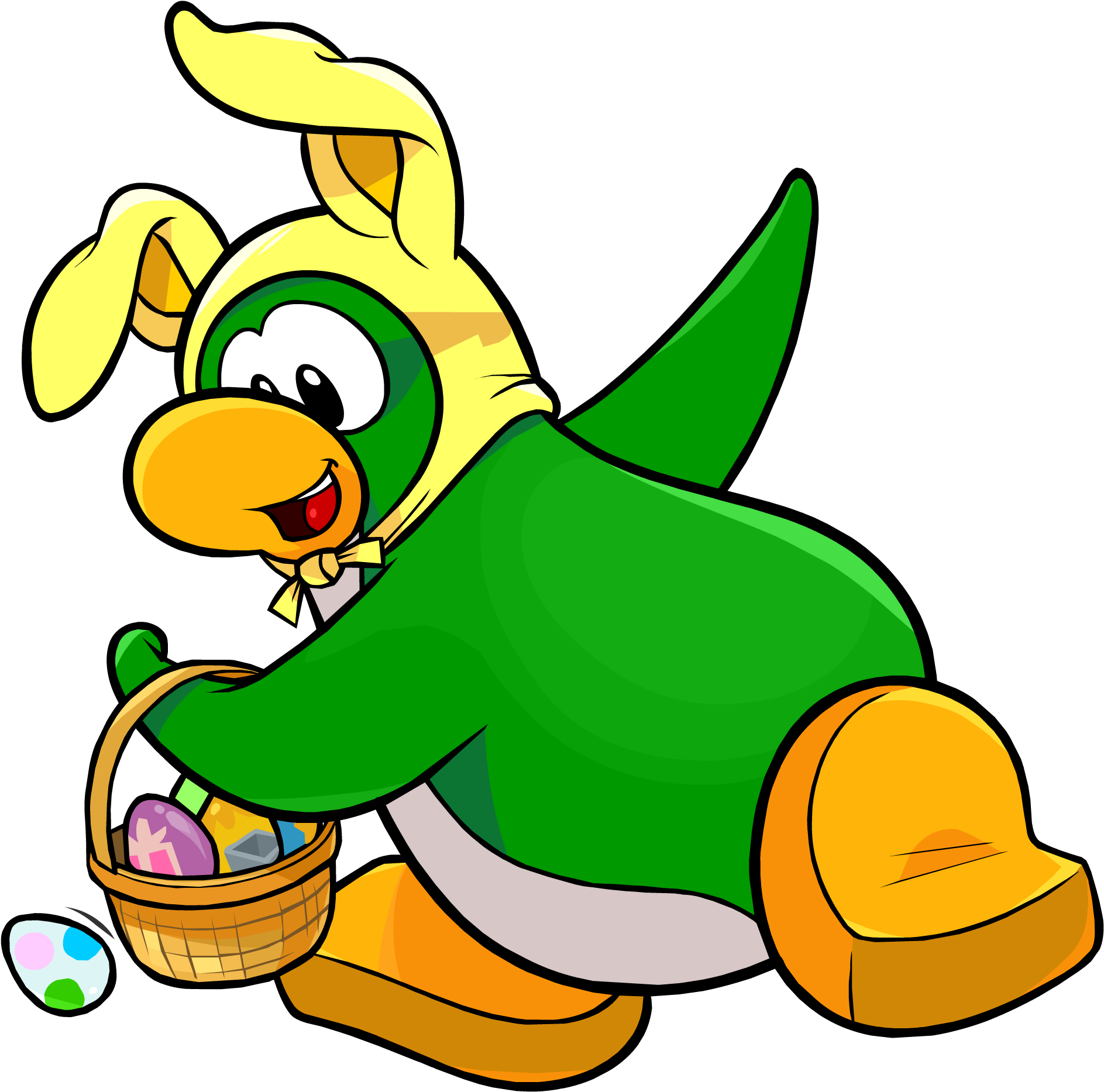 Yellow Bunny Ears Penguin 0 - Club Penguin Easter Bunny (3040x1920)