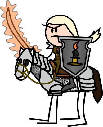 Mounted Female Paladin By Thormag - Mounted Female Paladin By Thormag (332x409)