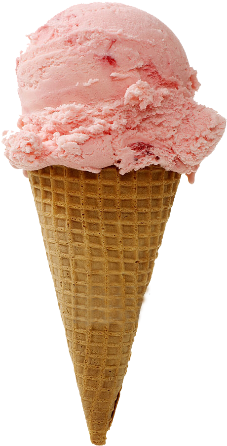 Strawberry Ice Cream - Cone Of Ice Cream (683x1024)