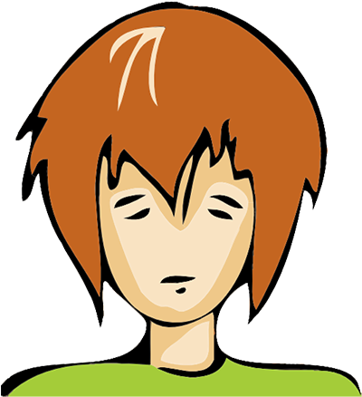 Depressed-girl - Bad Day Clipart (400x446)
