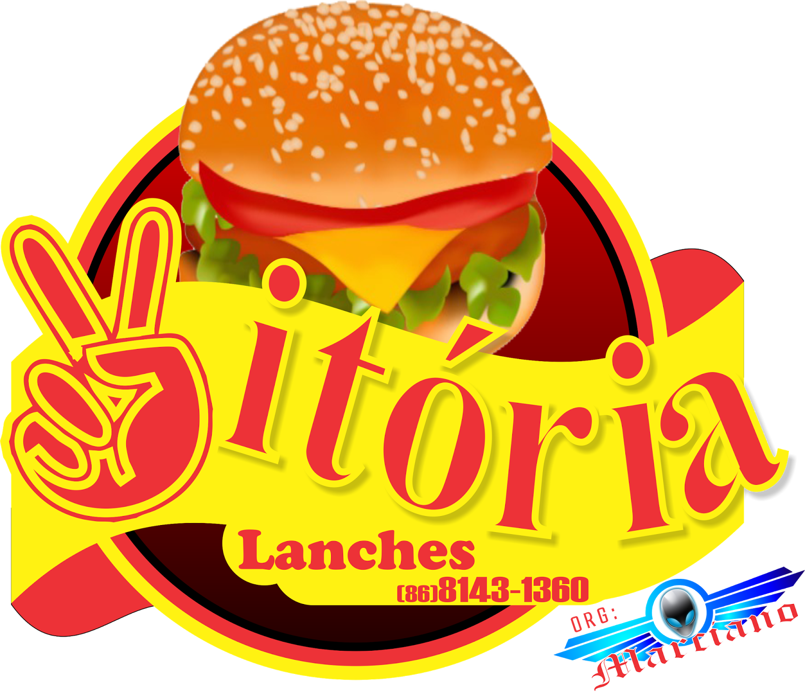#logomarca Da Vitória Lanches, Encomendada Pelo Marciano - Vitoria Lanches Logo (1600x1376)