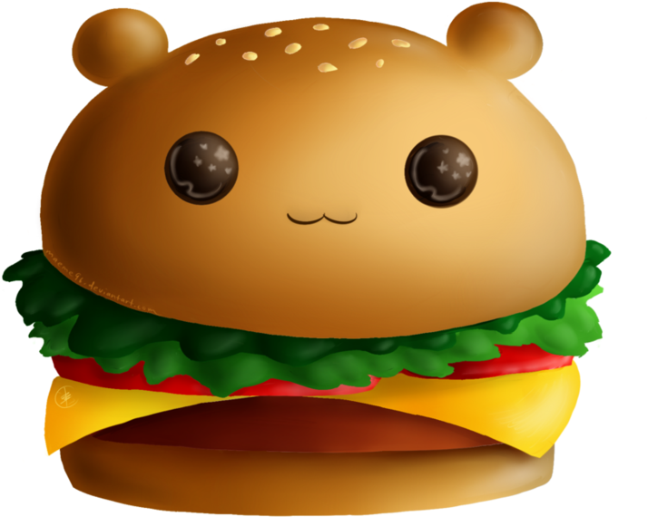 Hamburger Clipart Kawaii - Hamburger (894x894)