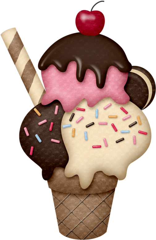 Яндекс - Фотки - Ice Cream Cone With Sprinkles Clipart (582x800)