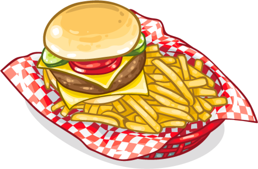 Fries Hamburger And Fries - Hamburger And Fries Logo (1024x1024)